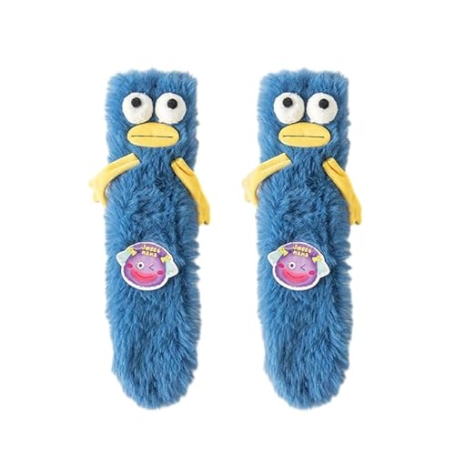Beswitory Warm Cozy Fluffy Cartoon Monster Socks Kuschelsocken Damen 3D Soft Floor Flauschige Socken Dicke Winter Socken Wärmebettsocken Funny Fuzzy Socks Stoppersocken für Damen Winter von Beswitory