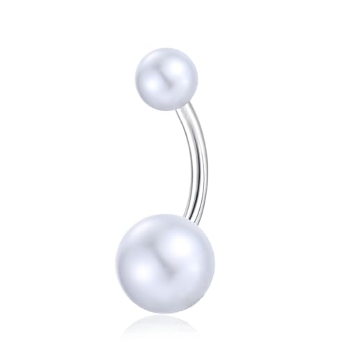 Besyvvin 925 Silber Bauchnabelpiercing 10mm Stablänge Bauchpiercing Piercing Bauchnabel Ring Damen Frau von Besyvvin