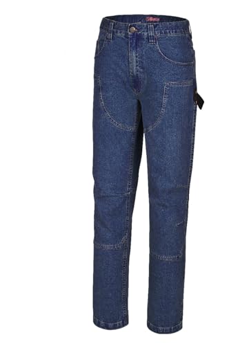 Beta - 7527 L - Bequeme und praktische Arbeitsjeans mit modernem Design. Herren-Multi-Pocket-Arbeitsjeans mit Hammertasche, Normale Passform, aus 70% Baumwolle. Farbe: Denim Blue von Beta