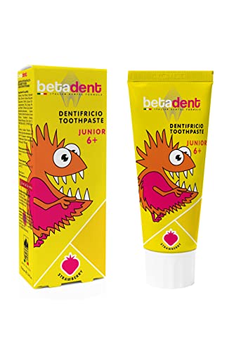 Betadent DENTIFRICIO JUNIOR 6+ für Kinder ab 6 Jahren. Natürliche Formulierung, Anti-Plaque und Antikaria, ausgewogene Dosierung von Fluorsalzen in einer Konzentration von 950 ppm F - 75 ml Betadent DENTIFRICIO JUNIOR 6+ für Kinder ab 6 Jahren. Natürliche Formulierung, Anti-Plaque und Antikaria, ausgewogene Dosierung von Fluorsalzen in einer Konzentration von 950 ppm F - 75 ml von BETADENT