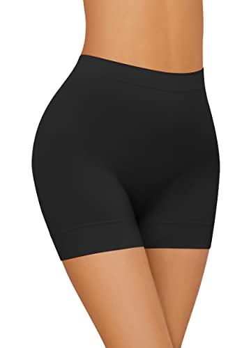 Damen Nahtlose Kurze Hose Unter Kleid Shapewear Leicht Formende Bauchweg Unterwäsche Höschen Leggings Miederpants,Schwarz,S von Betaven