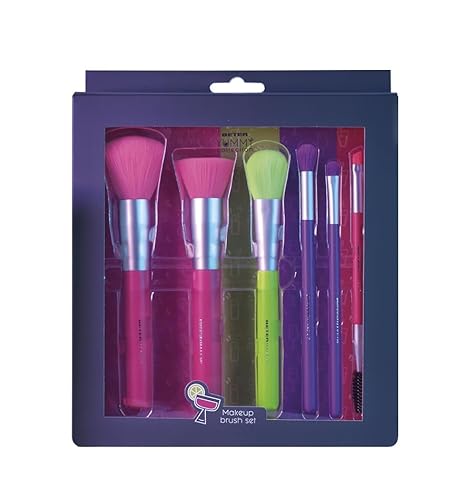 Beter - Make-up-Pinselset Yummy Collection, 6 Pinsel für Gesicht und Augen, Make-up-Pinsel für Puder, Foundation, Rouge, Concealer und Lidschatten, Ideal als Geschenk von Beter