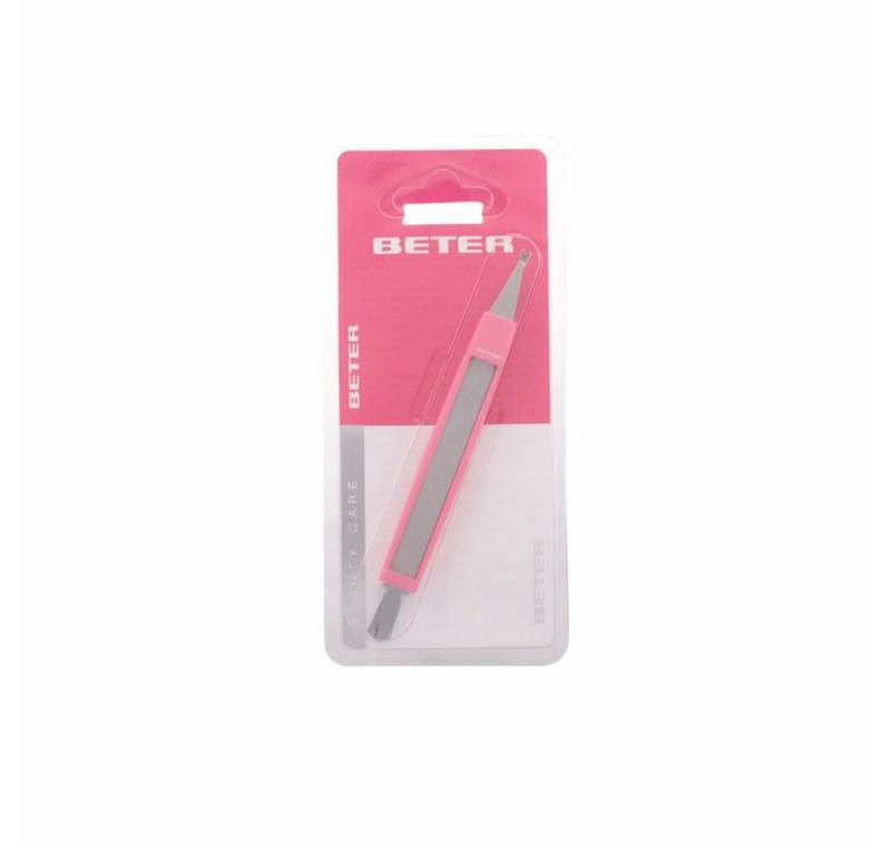 Beter Polierfeile Cuticle Cutter With Cuticle Pusher And File, Packung von Beter