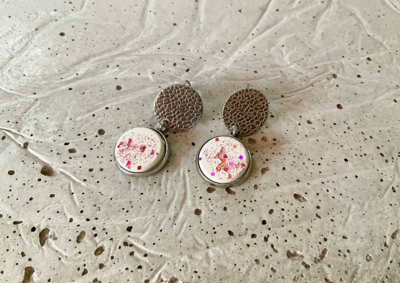 Betonschmuck, Edelstahl, Ohrringe, Silber von BetonStuecke