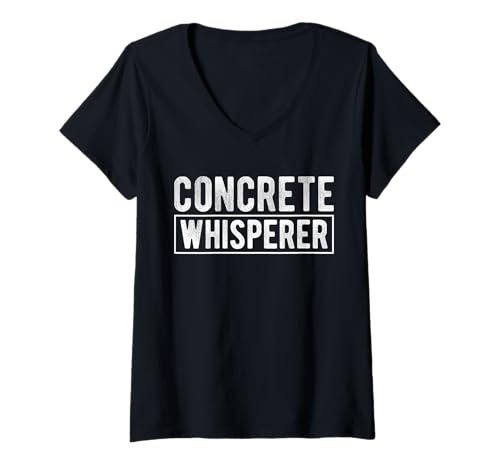 Damen Concrete Whisperer Concrete Worker Crew T-Shirt mit V-Ausschnitt Damen Concrete Whisperer Concrete Worker Crew T-Shirt mit V-Ausschnitt von Betonarbeiter Design Idee Baustelle