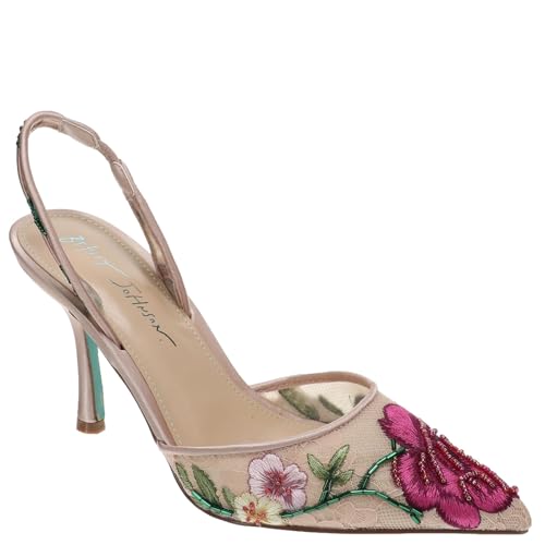 Betsey Johnson April-Pumps für Damen, Blush Multi Floral, 39 EU von Betsey Johnson