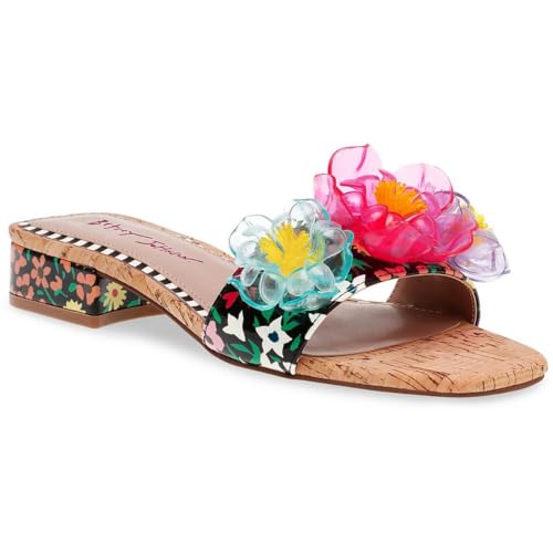 Betsey Johnson Brice Damen-Sandalen mit floralem Muster, Schwarz/mehrfarbig, Größe 38 Betsey Johnson Brice Damen-Sandalen mit floralem Muster, Schwarz/mehrfarbig, Größe 38 von Betsey Johnson