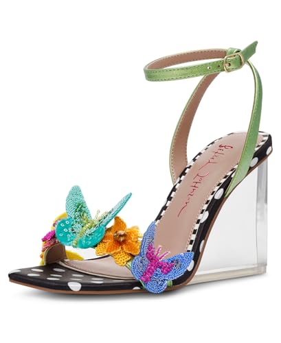 Betsey Johnson Damen Apolo Sandale mit Absatz, Schwarz Multi, 38.5 EU von Betsey Johnson