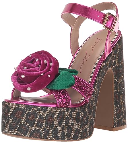 Betsey Johnson Damen Eugene Sandalen mit Absatz, Leopard Multi, 38.5 EU von Betsey Johnson