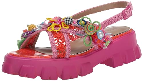 Betsey Johnson Damen Graysen Sandale, Pink Multi, 37 EU Betsey Johnson Damen Graysen Sandale, Pink Multi, 37 EU von Betsey Johnson