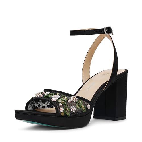 Betsey Johnson Damen Kirra Sandale mit Absatz, Schwarz, 39 EU von Betsey Johnson