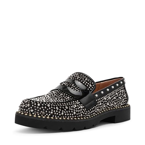 Betsey Johnson Damen Lydiaa-r Loafer, Schwarz, 40 EU von Betsey Johnson