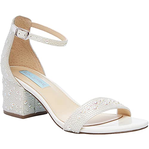 Blue by Betsey Johnson Damen Mari Sandale mit Absatz, Weiss/opulenter Garten, 38.5 EU Blue by Betsey Johnson Damen Mari Sandale mit Absatz, Weiss/opulenter Garten, 38.5 EU von Betsey Johnson