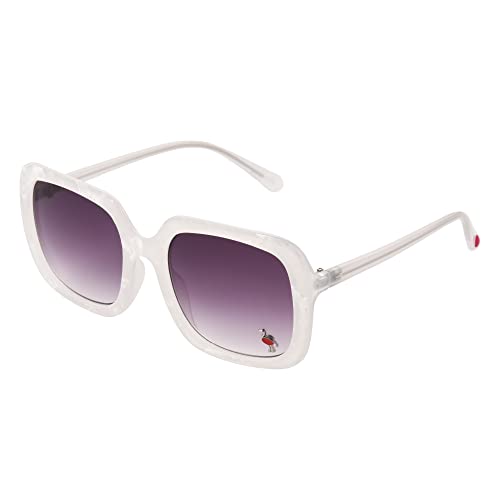 Betsey Johnson Damen New Night Out Square Sonnenbrille, Weiß, 141 mm, Weiß, Weiß von Betsey Johnson