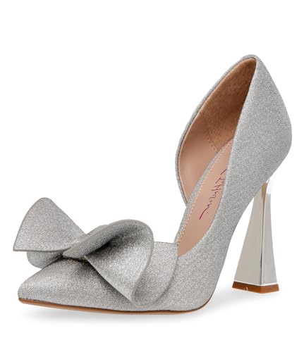 Betsey Johnson Damen Nobble Pumps, Silber, 37.5 EU von Betsey Johnson
