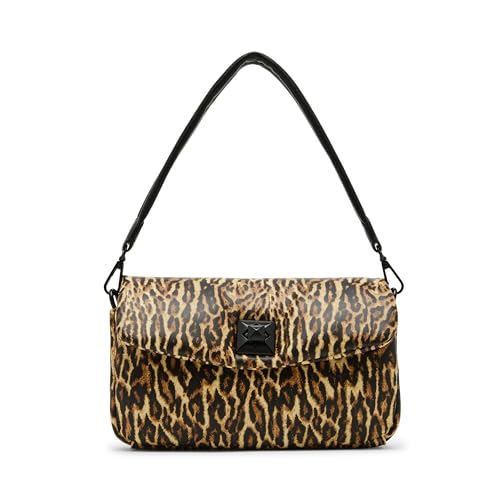 Betsey Johnson Damen Puffed Flap Shoulder Bag Schultertasche mit Puffklappe, Leopard Betsey Johnson Damen Puffed Flap Shoulder Bag Schultertasche mit Puffklappe, Leopard von Betsey Johnson