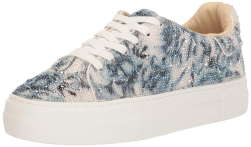 Betsey Johnson Damen Sidny Sneaker, Blau floral, 42 EU von Betsey Johnson