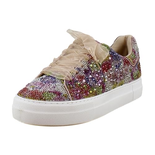Betsey Johnson Damen Sidny Sneaker, Helles Blumenmuster, 42.5 EU von Betsey Johnson