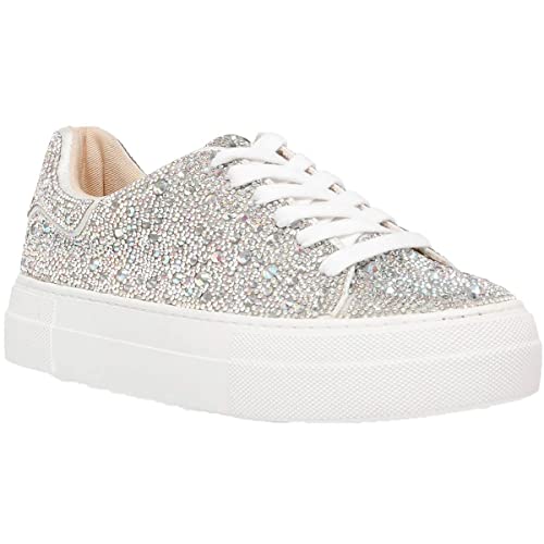 Betsey Johnson Damen Sidny Sneaker, Strass, 45.5 EU von Betsey Johnson