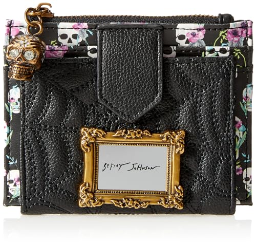 Betsey Johnson Damen Spider Bifold Wallet, Schwarz von Betsey Johnson