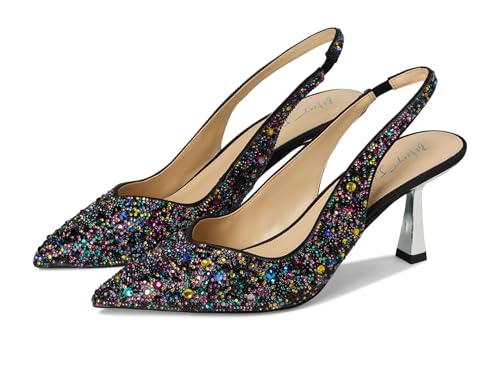 Betsey Johnson SBCLARK Damen Pumps mit spitzem Zehenbereich mit Strasssteinen, Schwarz Multi, 39.5 EU von Betsey Johnson