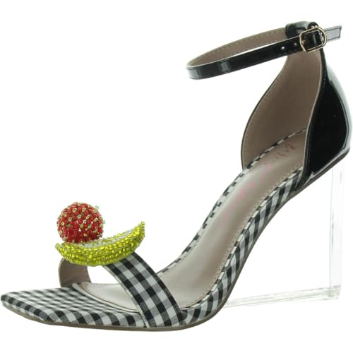 Betsey Johnson Women's Harlen Wedge Sandal, Black Multi, 6.5 von Betsey Johnson