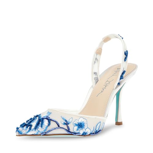Betsey Johnson Women's Patch Pump, Blue Floral, 7.5 Betsey Johnson Women's Patch Pump, Blue Floral, 7.5 von Betsey Johnson