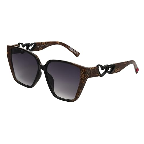 Betsey Johnson Women's Soul Shine Cateye Sunglasses, Leopard, 58 mm von Betsey Johnson