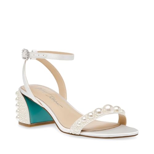 Betsey Johnson Women's Tina Heeled Sandal, Ivory, 7 Betsey Johnson Women's Tina Heeled Sandal, Ivory, 7 von Betsey Johnson