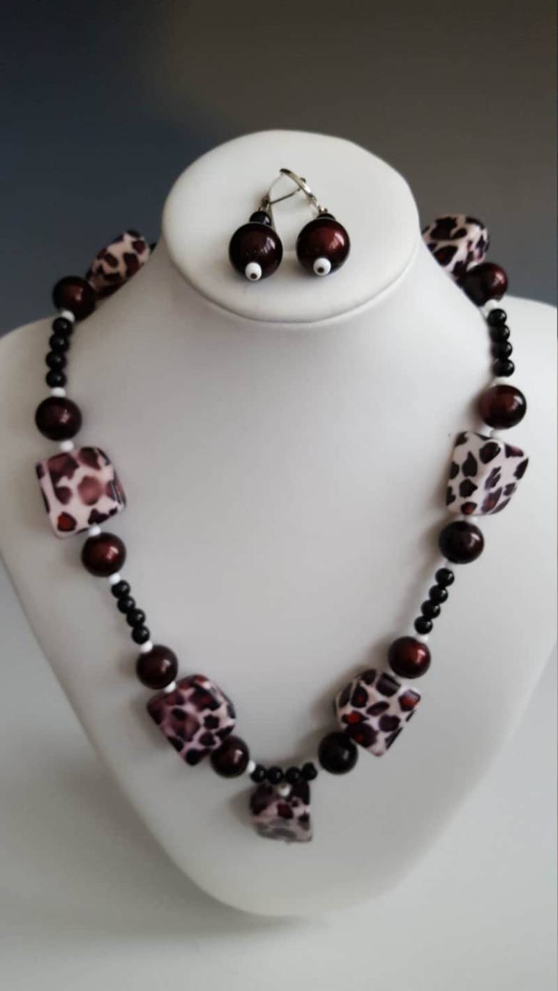 Leopard-Halskette Und Ohrringe von BetsysOneOfAKind