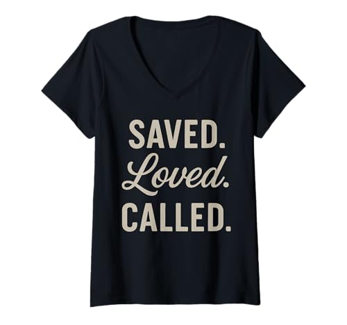 Damen Heiliger Geliebter Wird als christlich inspirierend und motivierend bezeichnet T-Shirt mit V-Ausschnitt Damen Heiliger Geliebter Wird als christlich inspirierend und motivierend bezeichnet T-Shirt mit V-Ausschnitt von Better You Tees Etc.