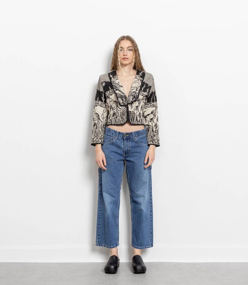 Levi's Wide Leg Low Rise Kid Jeans Baggy Denim Vintage Loose Fit Gerades Bein/98, 5 cm Hüfte Größe 40 von BetterStayTogether