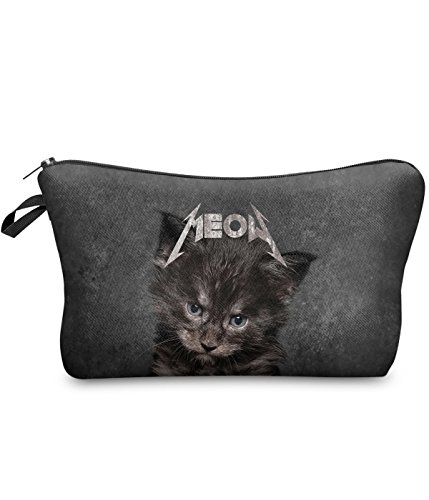 BetterStylz Vivian Kulturbeutel Federmappe Kosmetiktasche Mäppchen All Over Full Print (Meow Cat) von BetterStylz