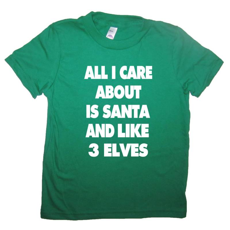 Kids Alle Mir Wichtig Ist Santa Und Wie 3 Elfen Weihnachten T Shirt Lustig Niedlich Auf Urlaub Regal Xmas Präsentieren Hässlichen Pullover Partei von BetterThanRealLife
