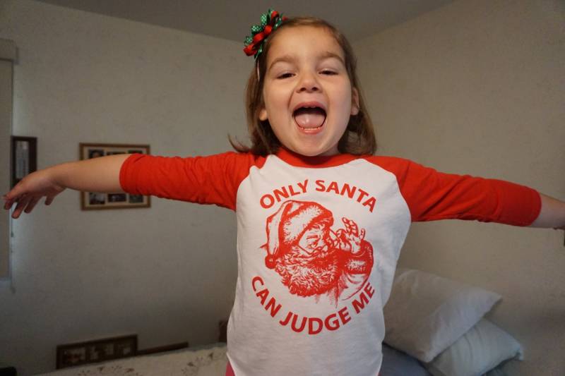 Kinder Nur Santa Mich Raglan Weihnachten Abschlag 3/4 Ärmel T Shirt Hässlich Xmas Pullover Partei Hübsch Urlaub Jungen Mädchen Jugend Beurteilen von BetterThanRealLife