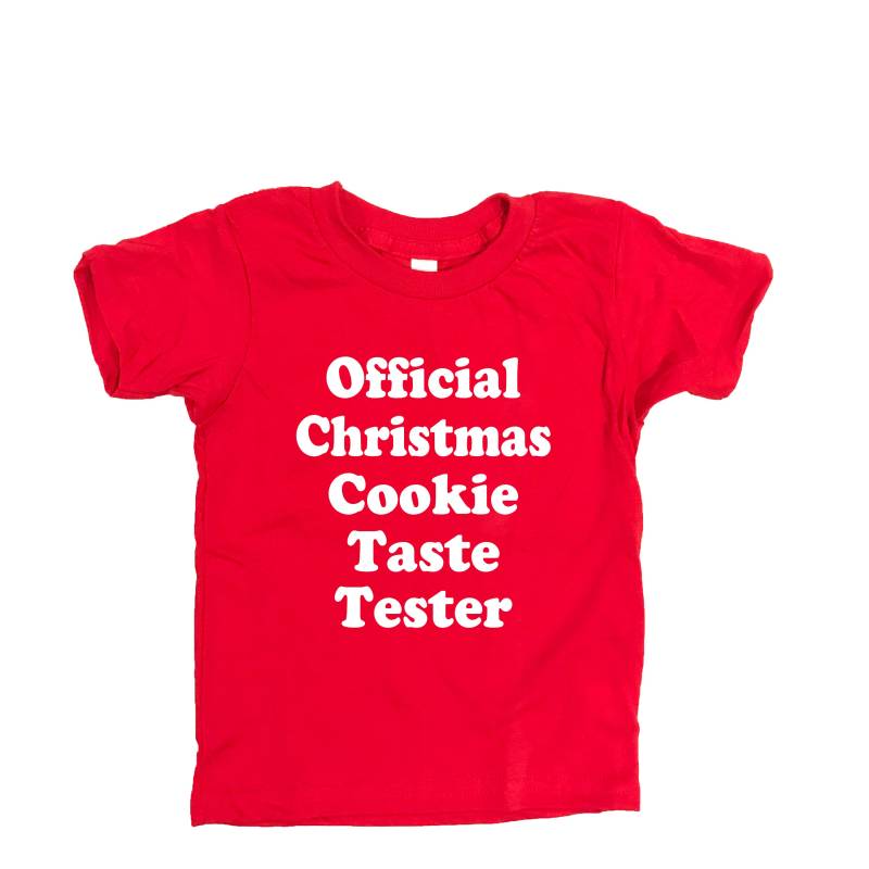 Kinder Offizielle Christmas Cookie Geschmack Tester T Shirt Lustige Niedlichen Urlaub Jungen Mädchen Geschenk Idee Santa Claus Jugend Freche Liste von BetterThanRealLife