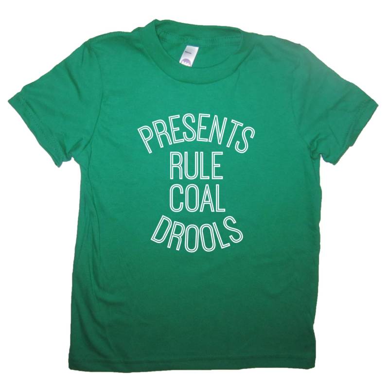 Kinder Präsentiert Regel Kohle Drools Weihnachten T Shirt Lustige Nette Urlaub T-Shirt Jungen Mädchen St. Nicks Präsentieren Geschenk Idee von BetterThanRealLife