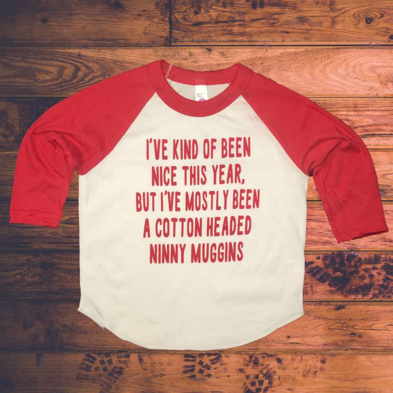 Kinder Raglan Ich Habe Irgendwie Nett, Aber Vor Allem Eine Baumwolle Kopf Ninny Muggins Shirt Weihnachten Lustige Junge Mädchen Kleinkind Elfe von BetterThanRealLife