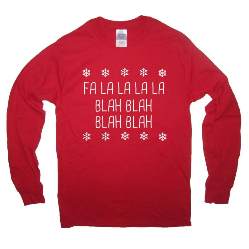 Langarm-T-Shirt Fa La Bla Weihnachten T Shirt Lustige Sarkastisch Hässliche Pullover Partyidee Mens Womens Top T-Shirt Süße Geschenk Für Ihn Ihr Langarm-T-Shirt Fa La Bla Weihnachten T Shirt Lustige Sarkastisch Hässliche Pullover Partyidee Mens Womens Top T-Shirt Süße Geschenk Für Ihn Ihr von BetterThanRealLife