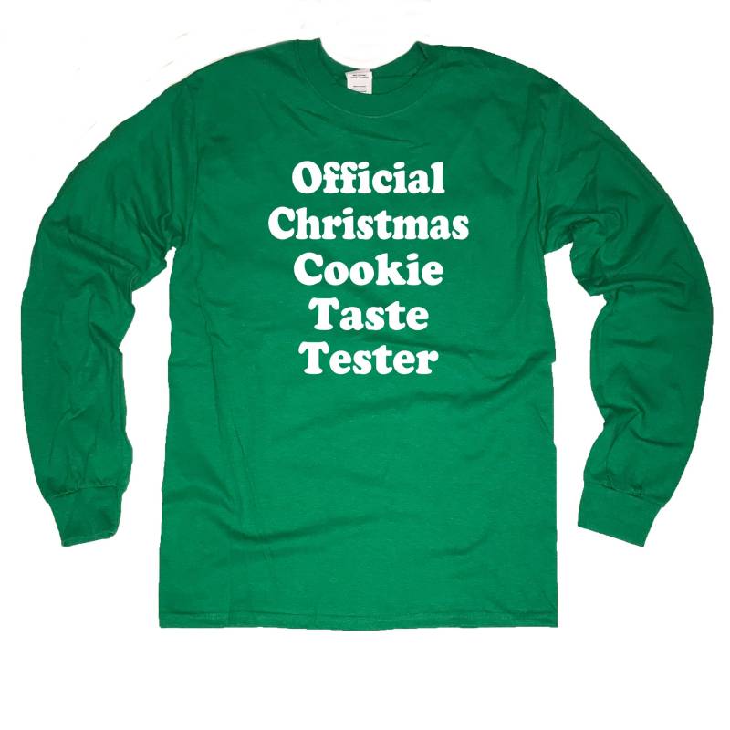 Langarm T Shirt Offizielle Weihnachtsgeschenk Cookie Geschmack Tester Geheime Santa Claus Oben Hässliche Pullover Niedlichen Urlaub Vorhanden-Idee von BetterThanRealLife