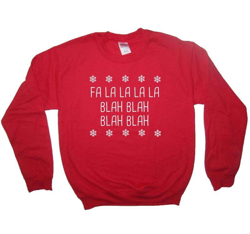 Sweatshirt Fa La Bla Lustige Weihnachten Shirt Top T Langarm Hässliche Pullover Partei Santa Claus Neue Geschenk Vorhanden Mens Womens Niedlich von BetterThanRealLife