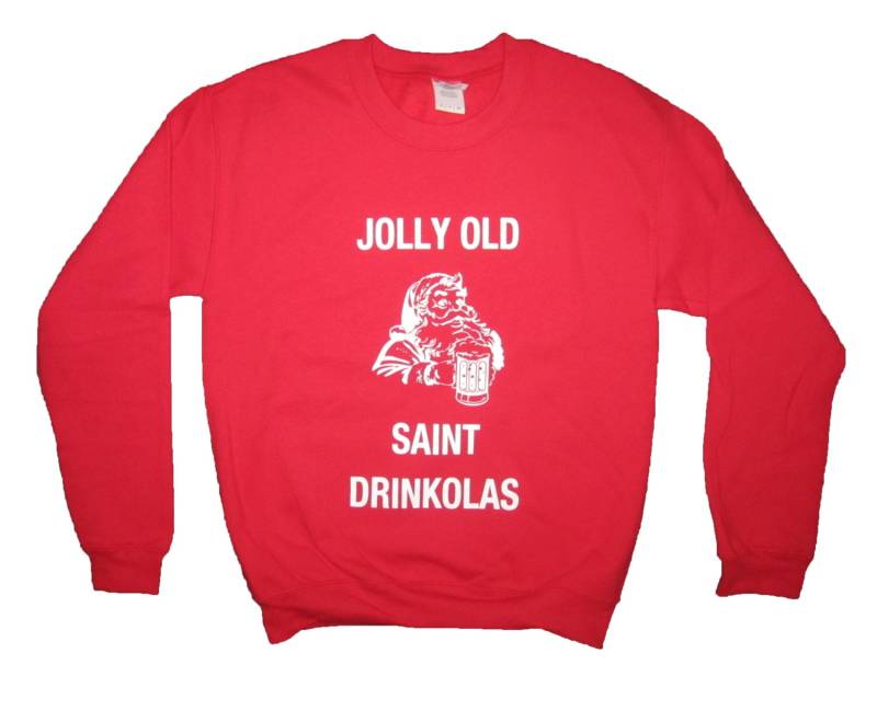 Sweatshirt Lustigen Alten St. Drinkolas Shirt Santa Claus Hübsch Langarm Hässlich Weihnachten Pullover Oberen Lustige Urlaub Präsent Geschenk T von BetterThanRealLife