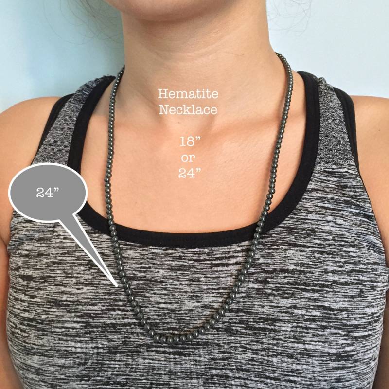 Echte Hämatit Halskette, Heilkristall Schmuck, Chakra Erde Stern Chakra, Heilung Sie Wählen 45 cm Oder 48 Lang von BetterWorldRocks