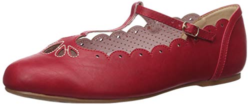 Bettie Page Damen BP100-MAILA Flache Sandale, rot, 42.5 EU von Bettie Page