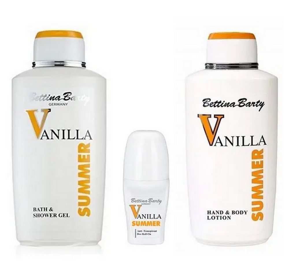 Bettina Barty Duschgel Summer Vanilla Duschgel 500ml Body Lotion 500ml Deo Roller 50ml Bettina Barty Duschgel Summer Vanilla Duschgel 500ml Body Lotion 500ml Deo Roller 50ml von Bettina Barty