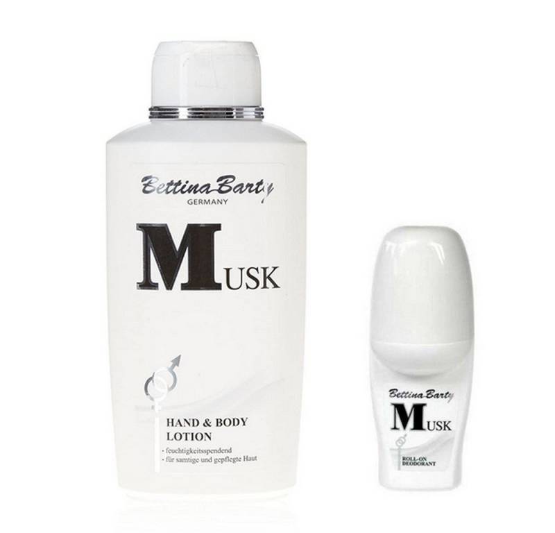 Bettina Barty Körperlotion Musk Hand & Body Lotion 500 ml x Deo Roll-On 50 ml Bettina Barty Körperlotion Musk Hand & Body Lotion 500 ml x Deo Roll-On 50 ml von Bettina Barty