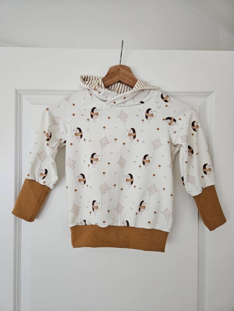 Kapuzenpulli Hoodie Pullover Mit Kapuze Igel Gr. 98/104 von BettisHerzstuecke