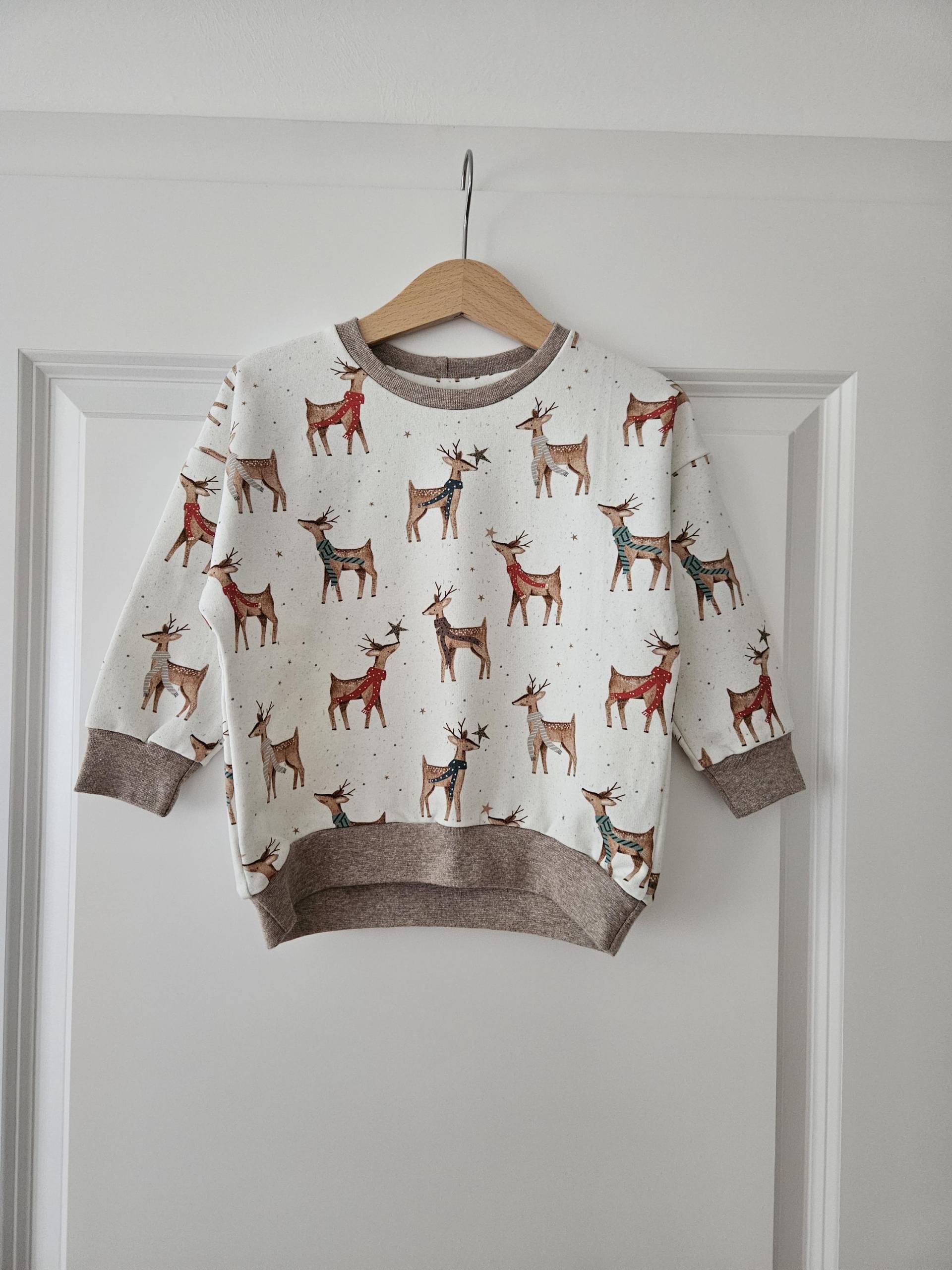 Oversize Sweater Pullover Baby Kind Weihnachten Winter Weihnachtspullover Gr. 92 von BettisHerzstuecke