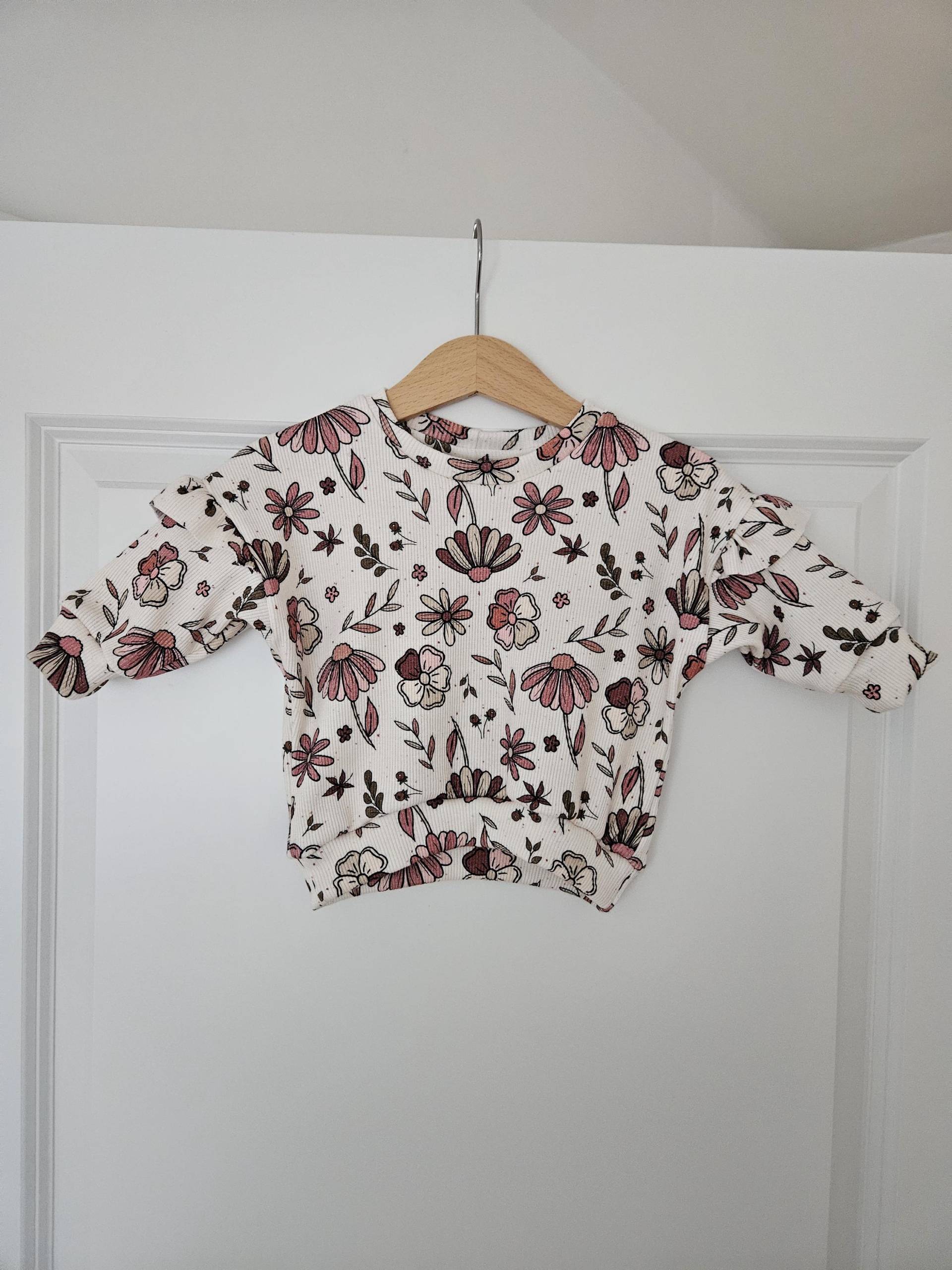 Oversize Sweater Ribjersey Baby Pullover Gr. 62 von BettisHerzstuecke