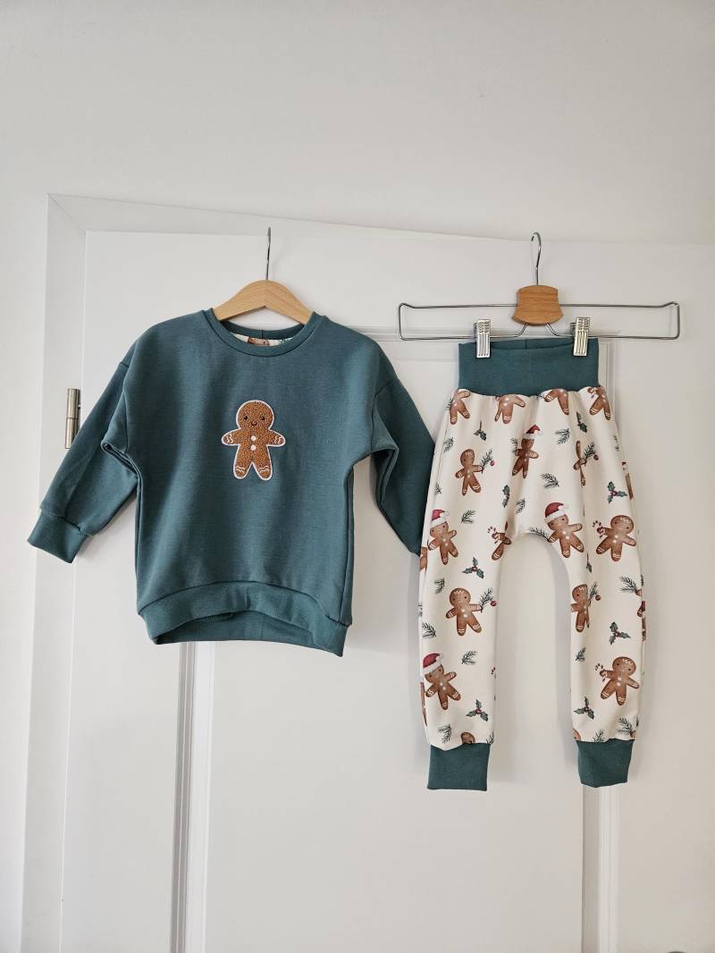 Weihnachtsset Pullover Mit Hose Weihnachtsoutfit Set Gr. 56 -86 von BettisHerzstuecke